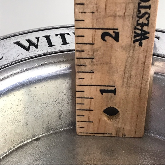 WILTON ARMETALE Wine Coaster -Dinner Without Wine Is Like A Day Without Sunshine - Picture 13 of 13